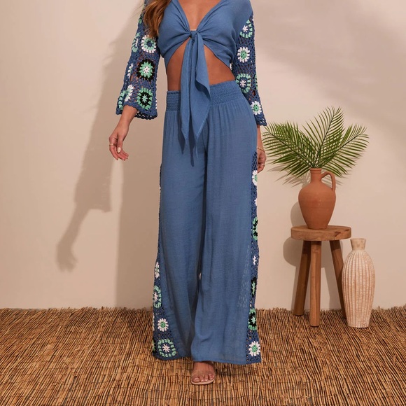Vici Pants - VICI Josia Crochet Side Panel Pants
